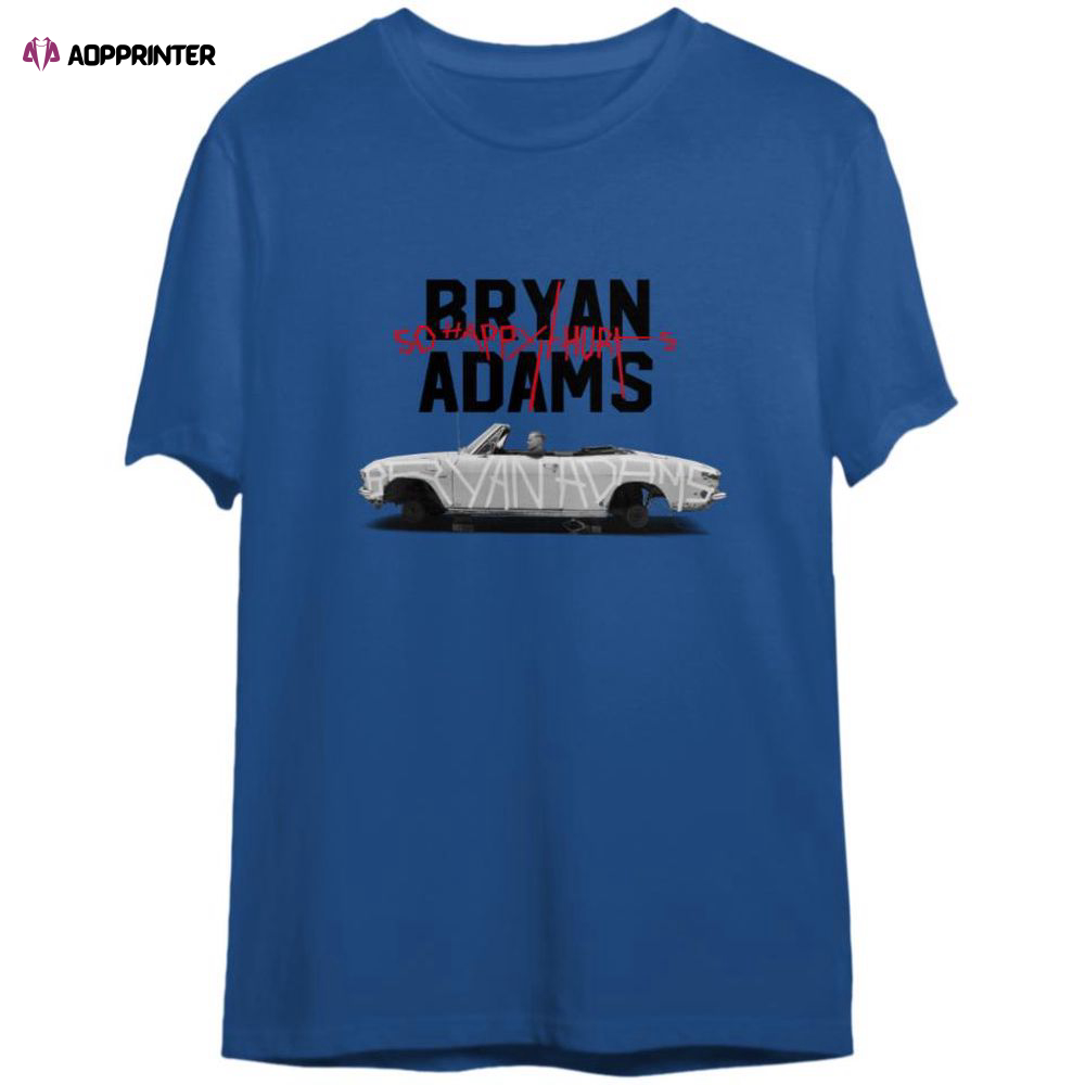 Bryan Adams So Happy It Hurts Tour 2023 Merch, Bryan Adams Tour 2023 T-Shirt, For Men And Women