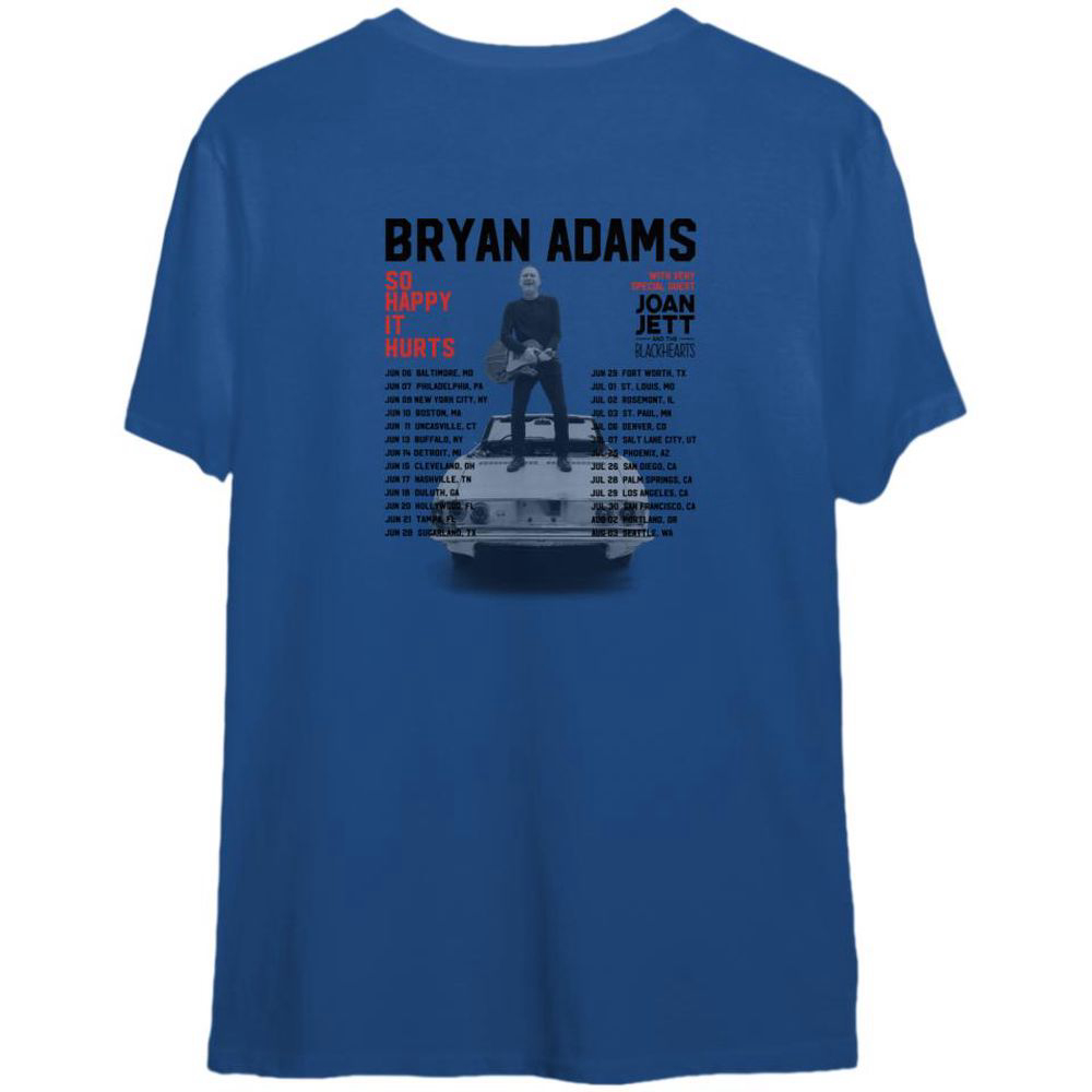 Bryan Adams So Happy It Hurts Tour 2023 Merch, Bryan Adams Tour 2023 T-Shirt, For Men And Women