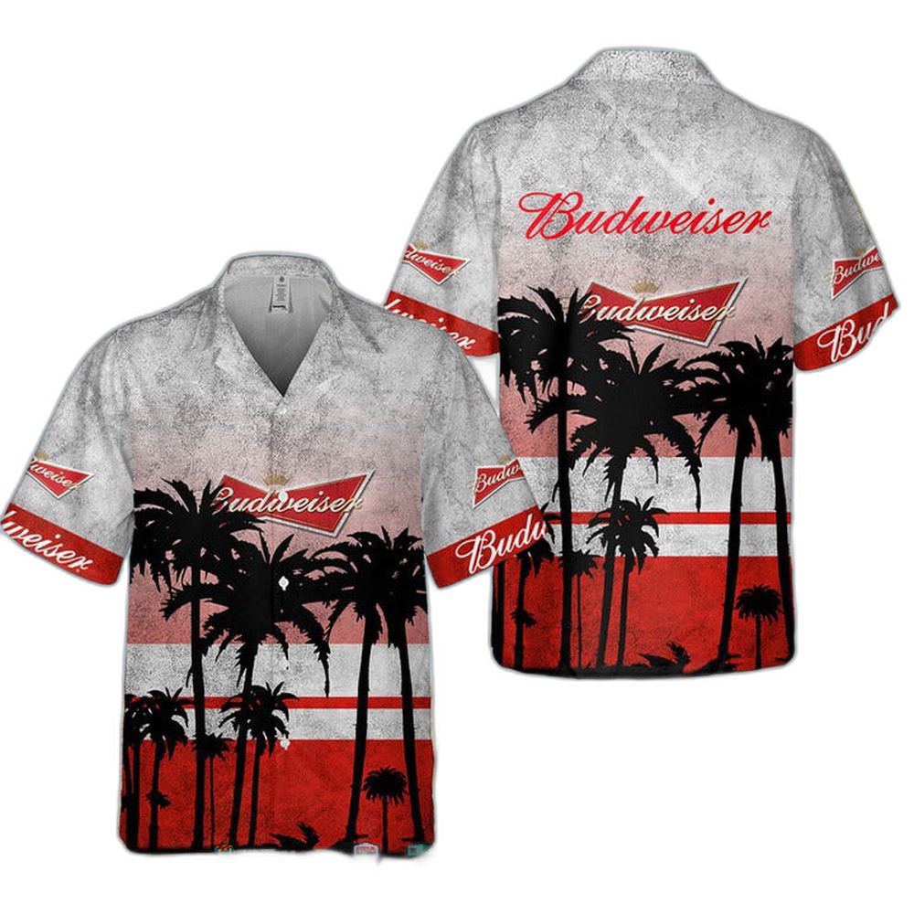 Budweiser Beer Palm Tree Hawaiian Shirt For Men Women
