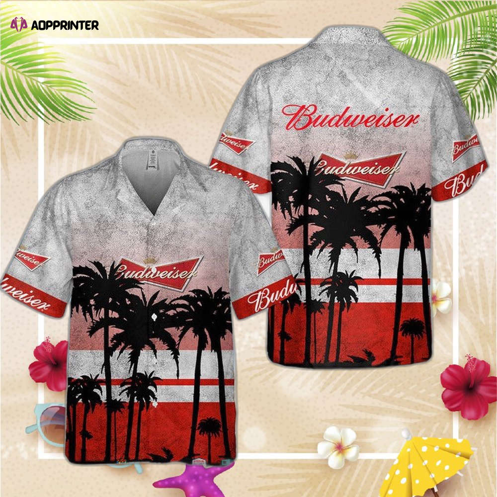 Budweiser Beer Palm Tree Hawaiian Shirt For Men Women