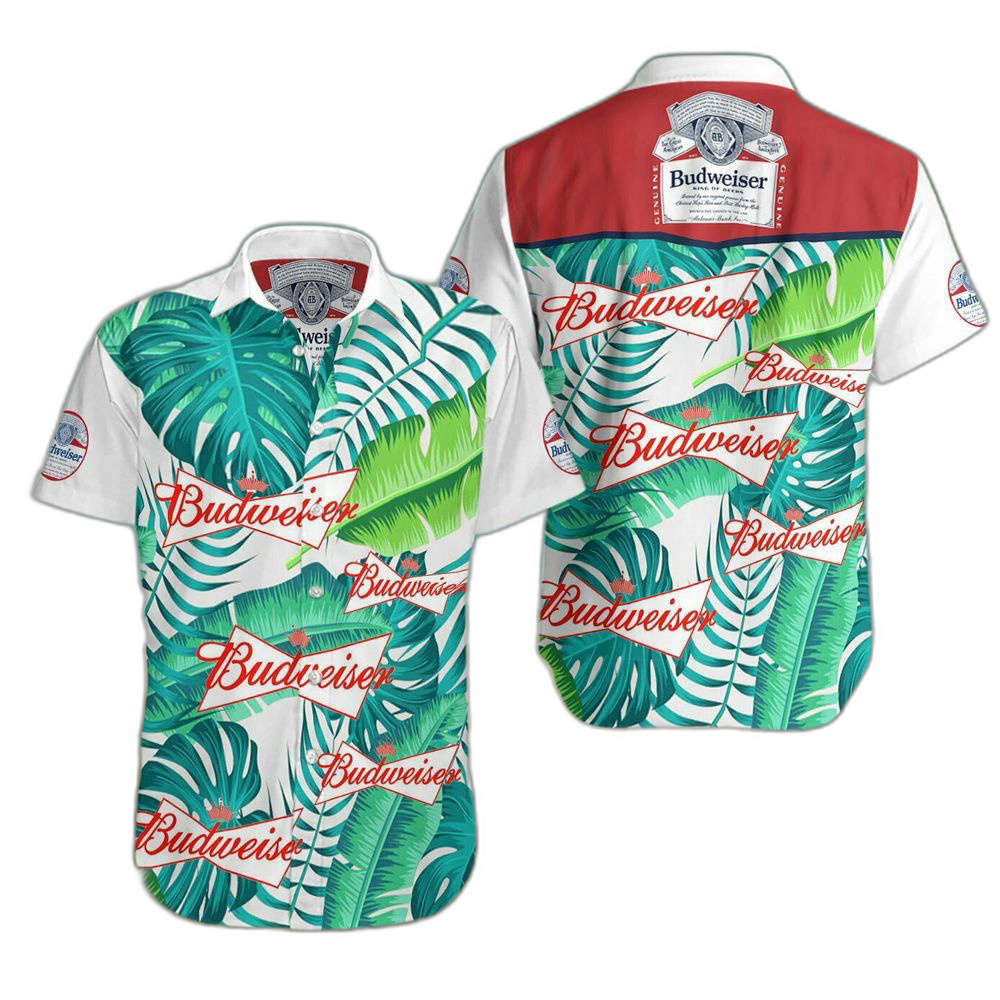 Budweiser Beer Summer Hawaiian Beach Shirt, Hawaiian Shirt Custom Hawaiian Shirt For Men Womens