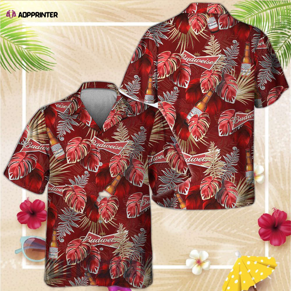 Budweiser Palm Tropical Vibe Hawaii Shirt For Men Women