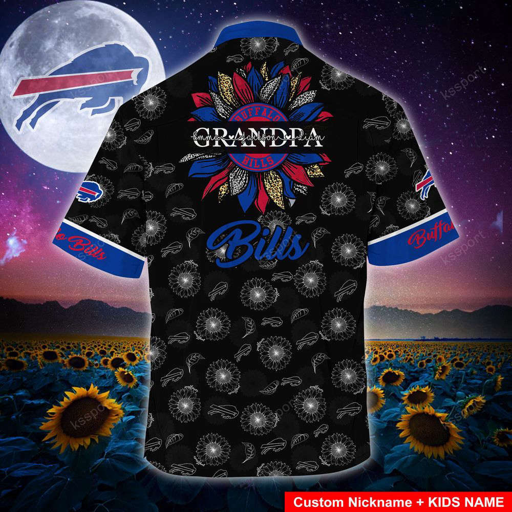 Buffalo Bills NFL-Hawaii Shirt Sunflower Custom Your Nickname,Kids Name For Men Women