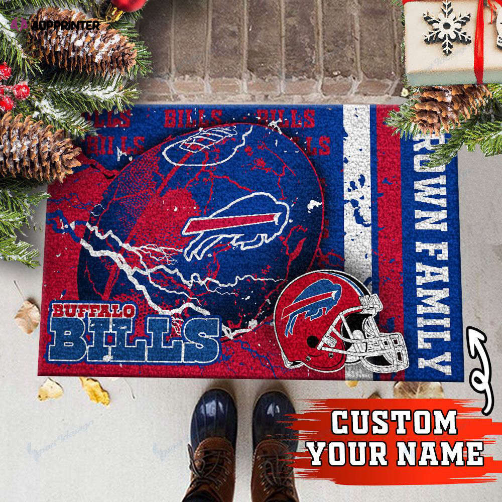 Buffalo Bills Personalized Doormat, Gift For Home Decor