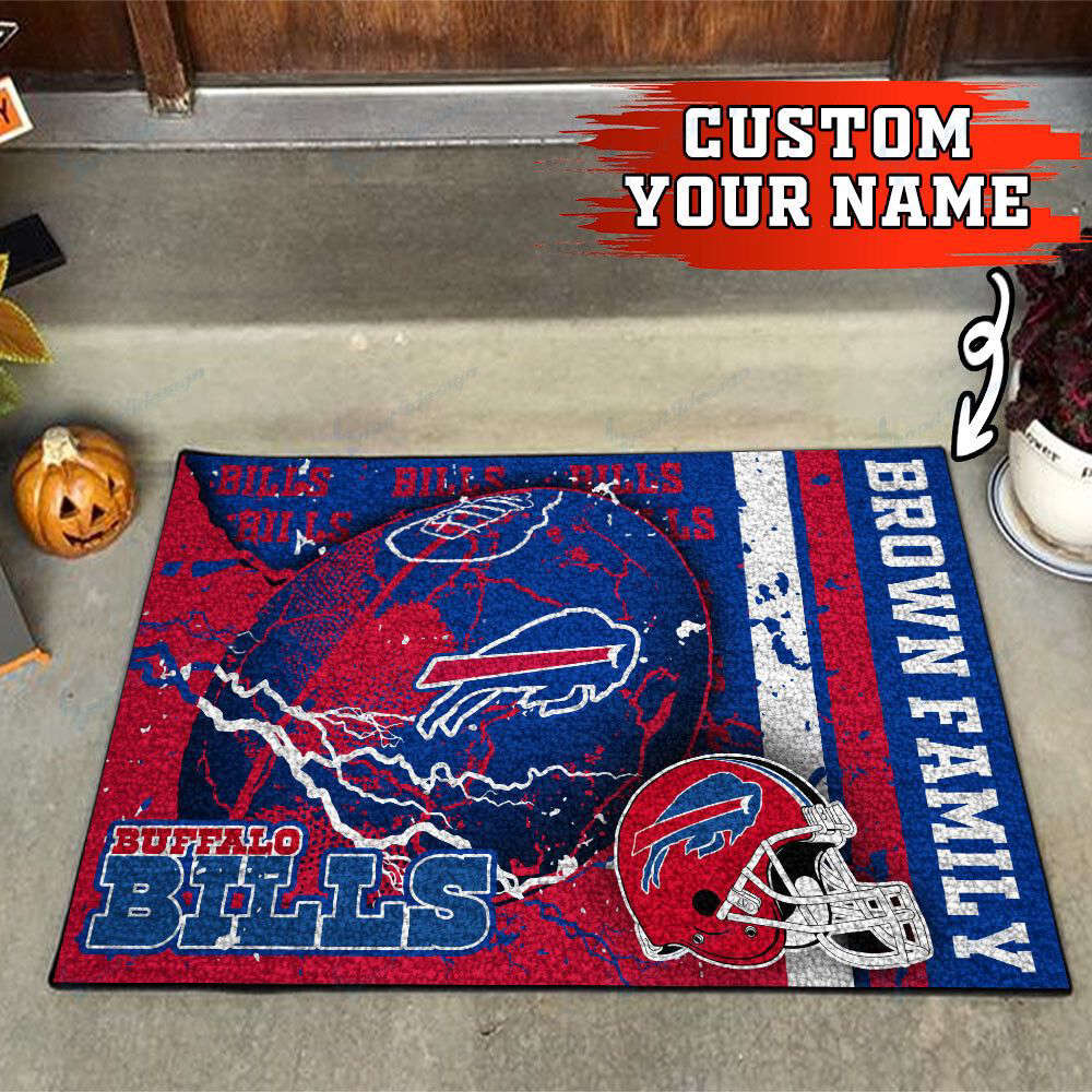 Buffalo Bills Personalized Doormat, Gift For Home Decor