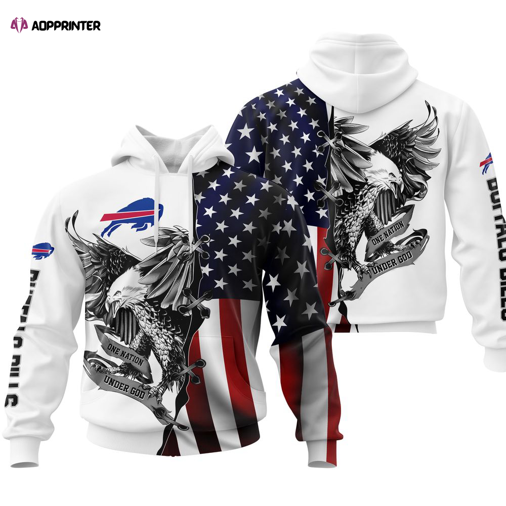 Buffalo Bills USA Flag Eagle Hoodie, For Men And Women