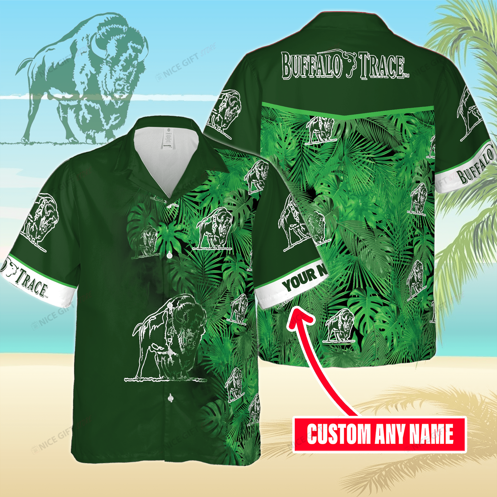 Buffalo Trace Custom Name Hawaiian Shirt For Men And Women