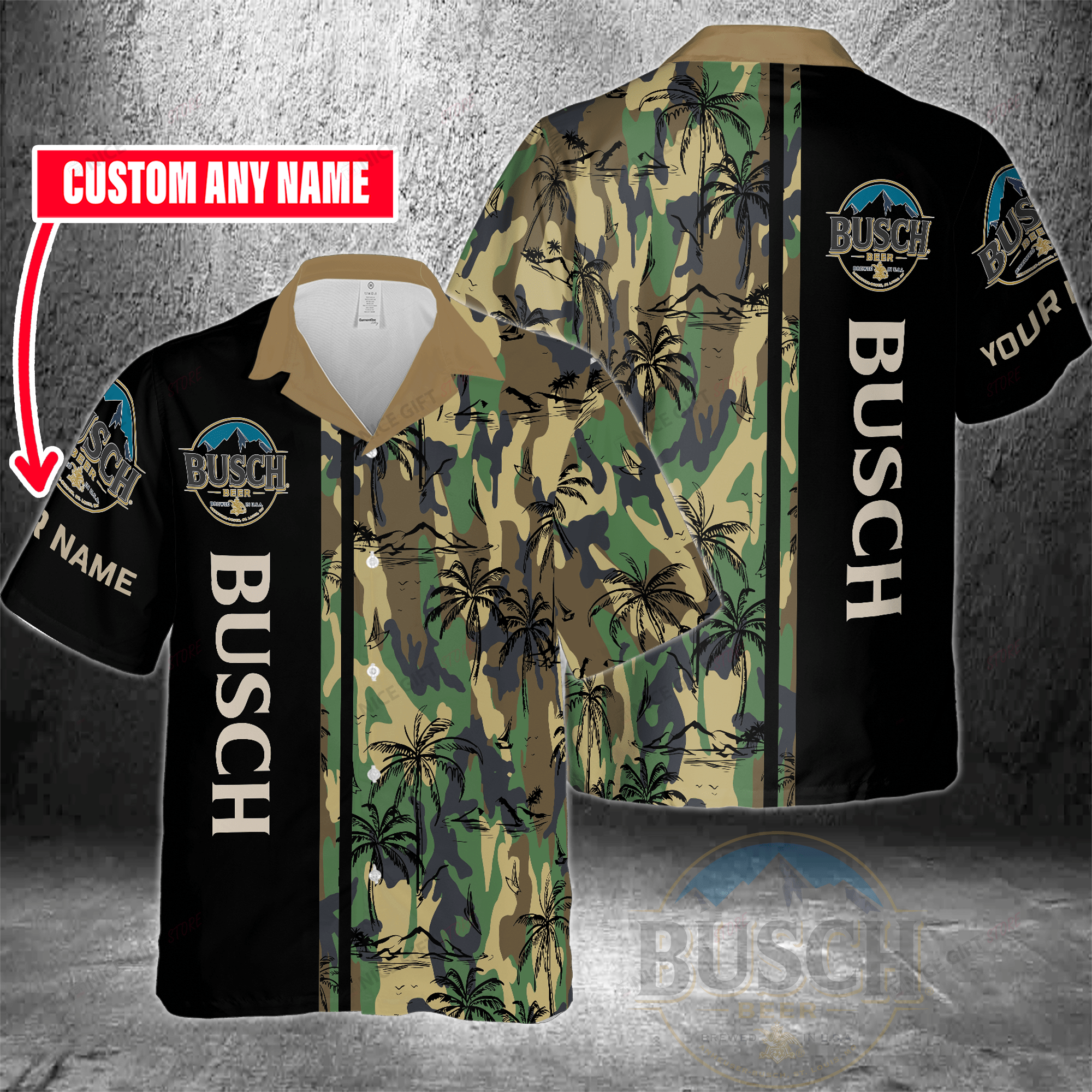 Busch Beer Custom Name Hawaiian Shirt  For Men And Women