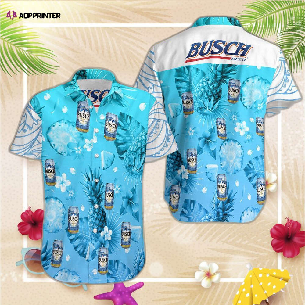Personalized Basic Printed Budweiser Beer Flag Hawaiian Shirt For Men Women