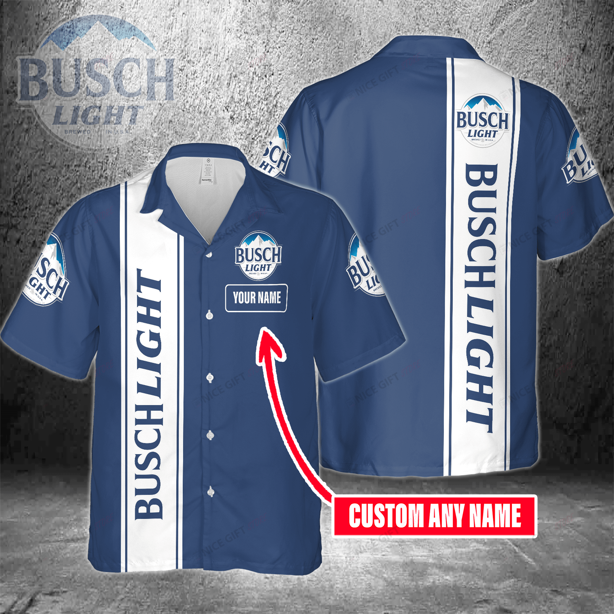 Dad Bod Powered By Bud Light Custom Name  Hawaiian Shirt For Men And Women