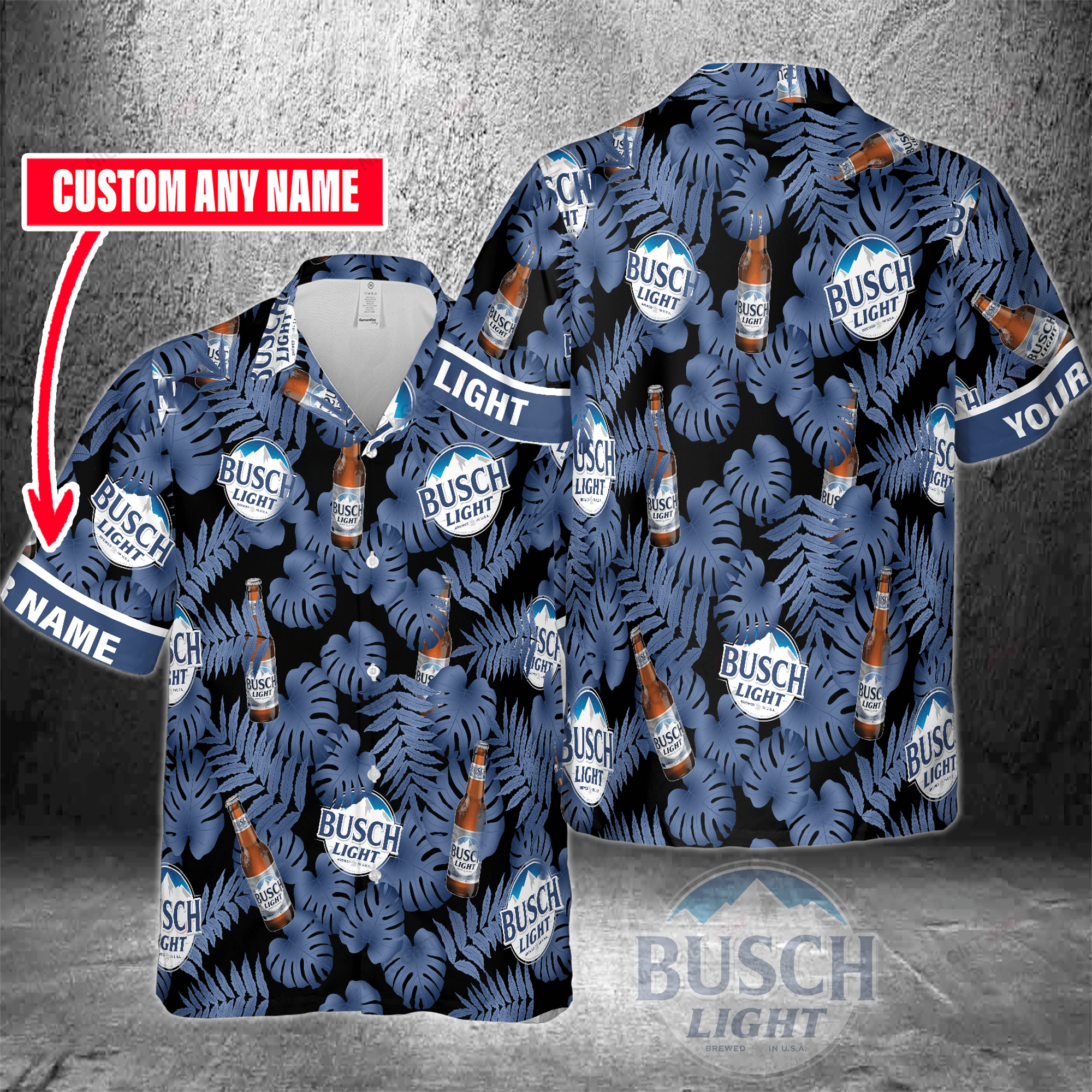 Busch Light Custom Name Hawaiian Shirt  For Men And Women