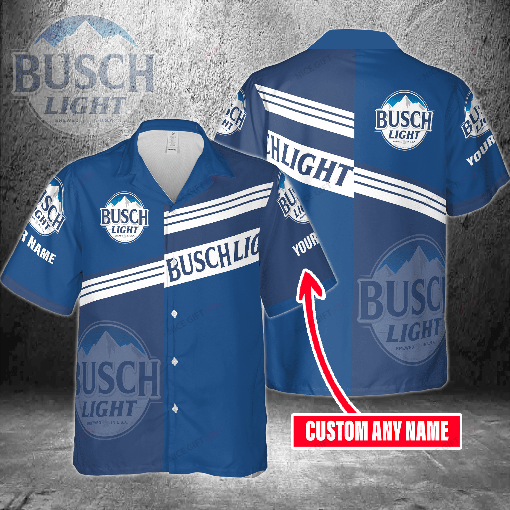 Busch Light Custom Name Hawaiian Shirt  For Men And Women