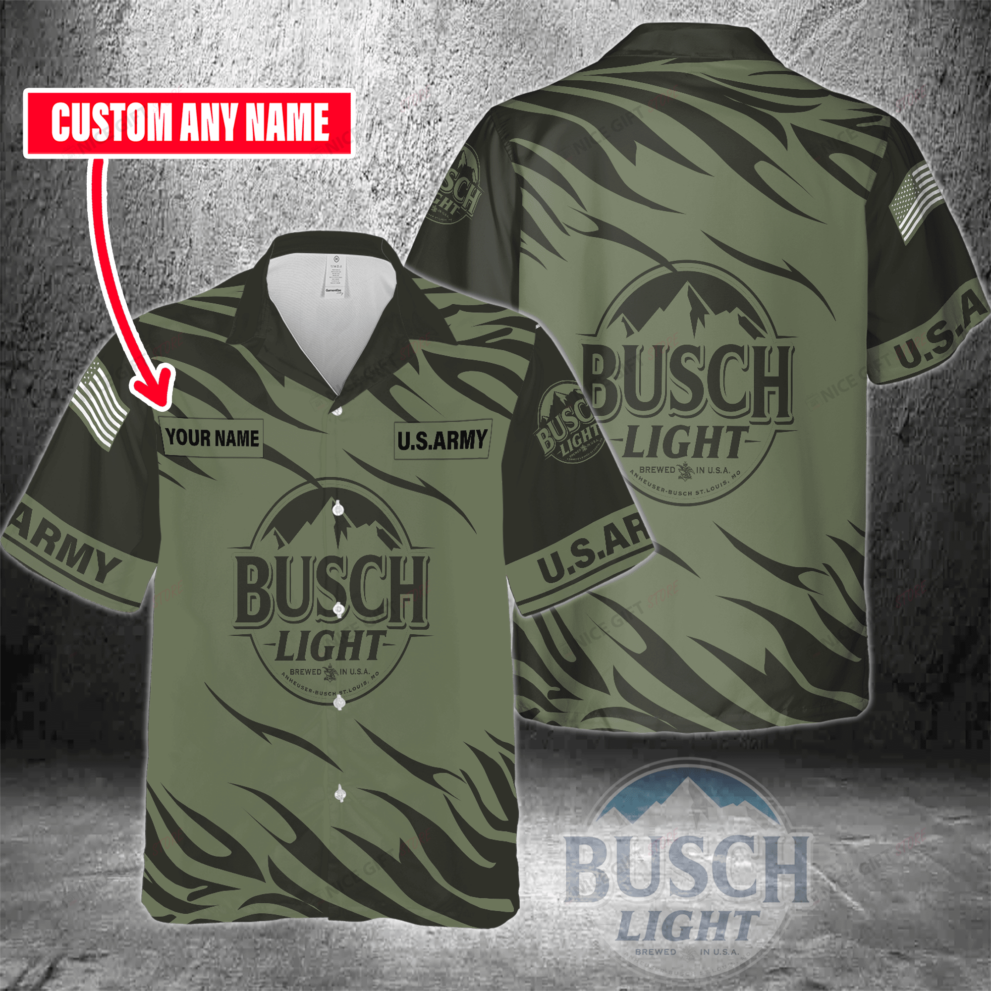 Busch Light Custom Name Hawaiian Shirt  For Men And Women