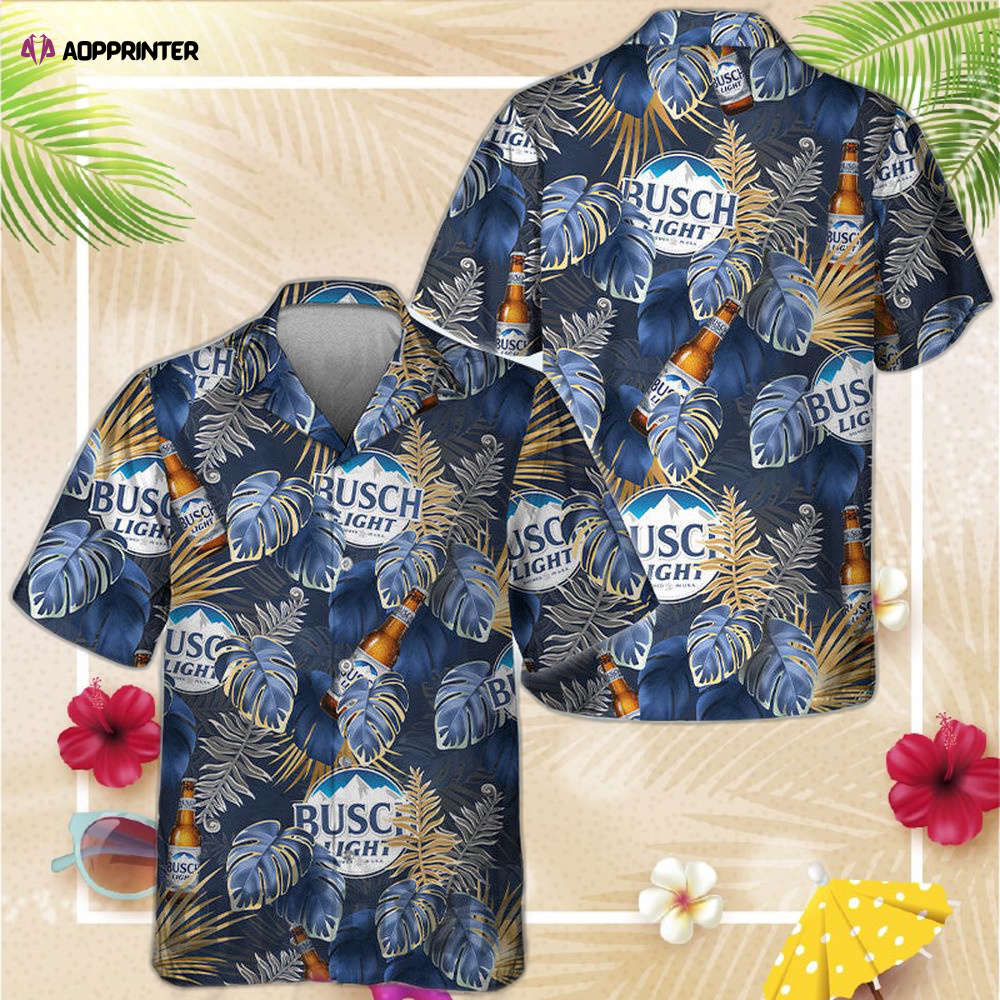 Beer  Hawaiian Shirt For Men Women Budweiser Logo Tropical Palm Trees Pattern Red White Hawaii Aloha Shirt
