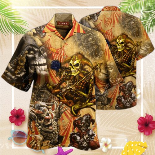 By Blood A King In Heart A Clown Hawaiian Aloha Shirts