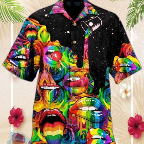 Candy Lips LGBT Hawaiian Shirt, Gift For Men And Women