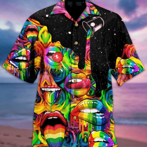 Candy Lips LGBT Hawaiian Shirt, Gift For Men And Women