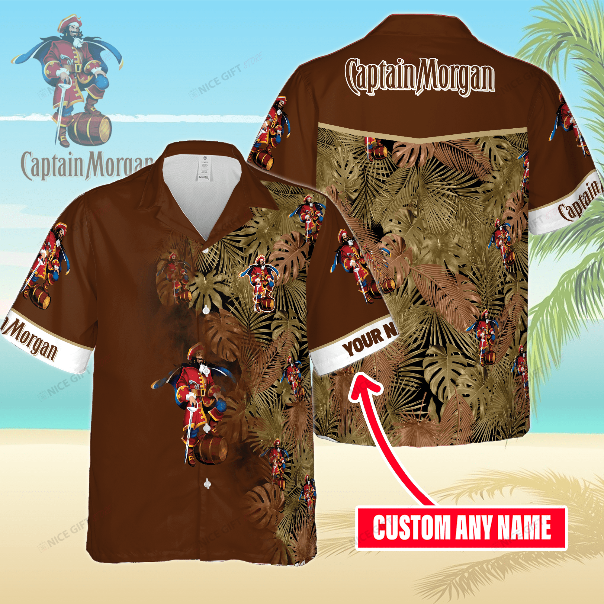 Captain Morgan Custom Name Hawaiian Shirt For Men And Women