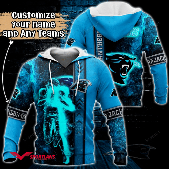 Carolina Panthers NFL Custom Name 3D Hoodie, Gift For Men And Women