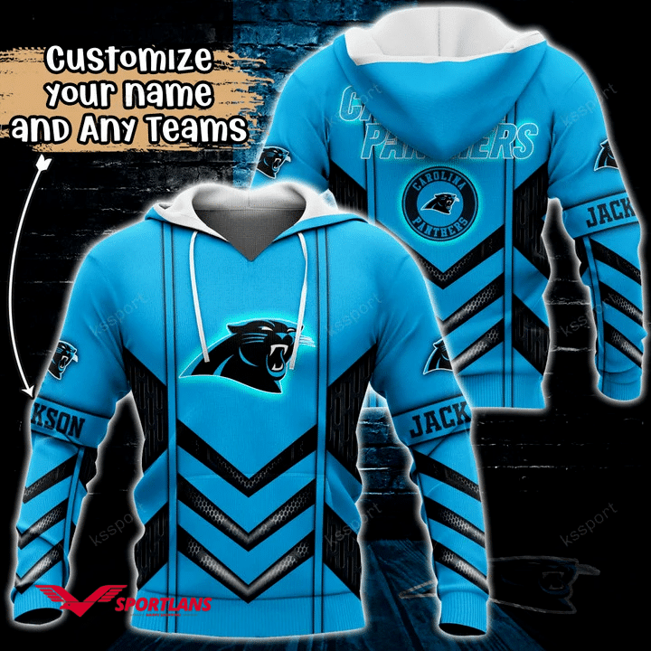 Carolina Panthers NFL Custom Name 3D Hoodie, Best Gift For Men And Women