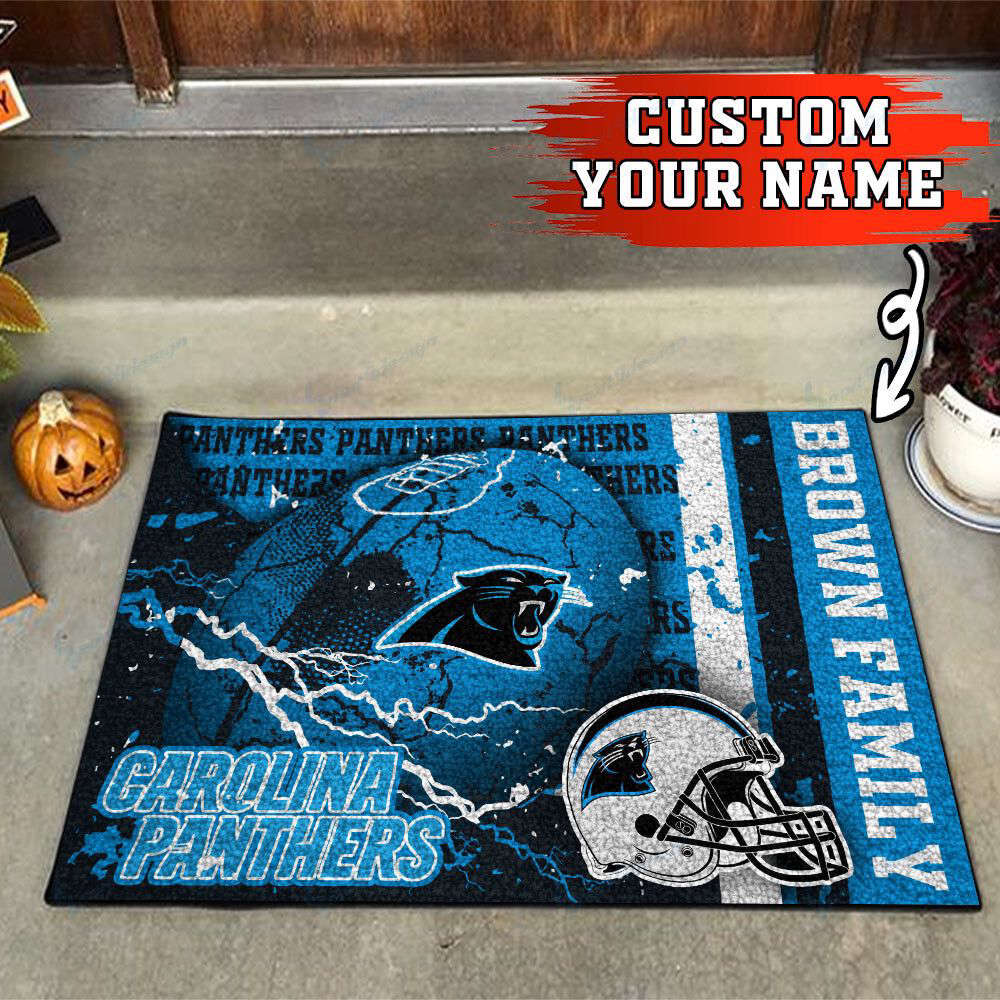 Carolina Panthers Personalized Doormat, Gift For Home Decor