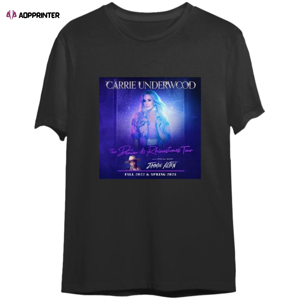 Carrie Underwood Tour 2023 Sweaters, Carrie Underwood The Denim Rhinestones Tour 2023 T-Shirt For Men And Women