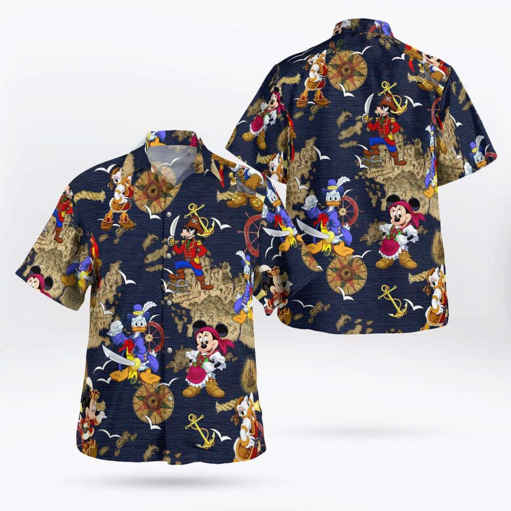 Cartoon Summer Beaches Hawaiian Shirt, Gift For Men Women