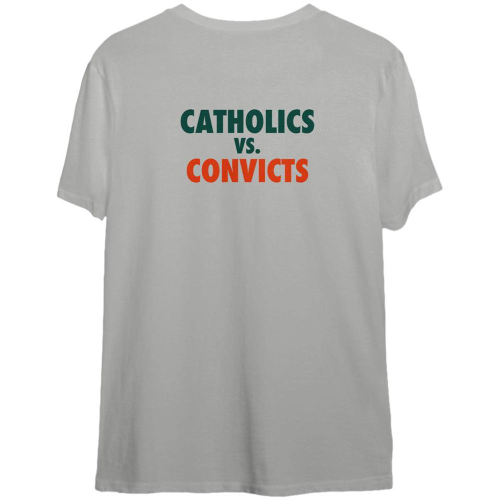 Catholics vs Convicts Vintage 1988 T-Shirt, Catholics vs Convicts T-Shirt, For Men And Women