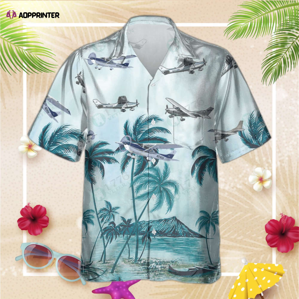 Cessna 182 Skylane Pocket Hawaiian Shirt, Gift For Men Women, Gift For Men Women