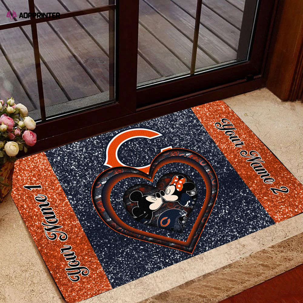Chicago Bears Personalized Doormat, Gift For Home Decor