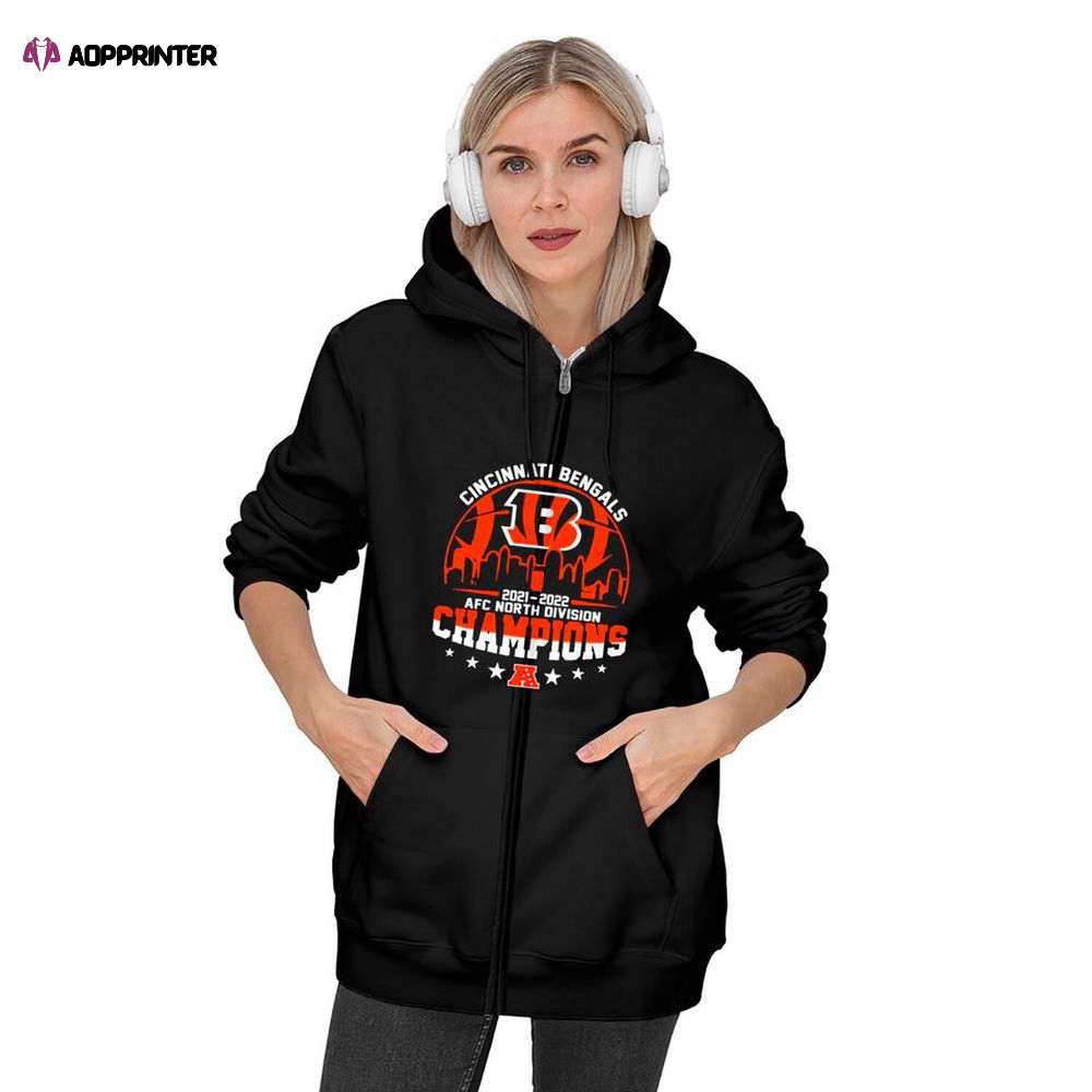 Cincinnati Bengals AFC North Division Champions Zip Hoodie, Gift For Men And Women