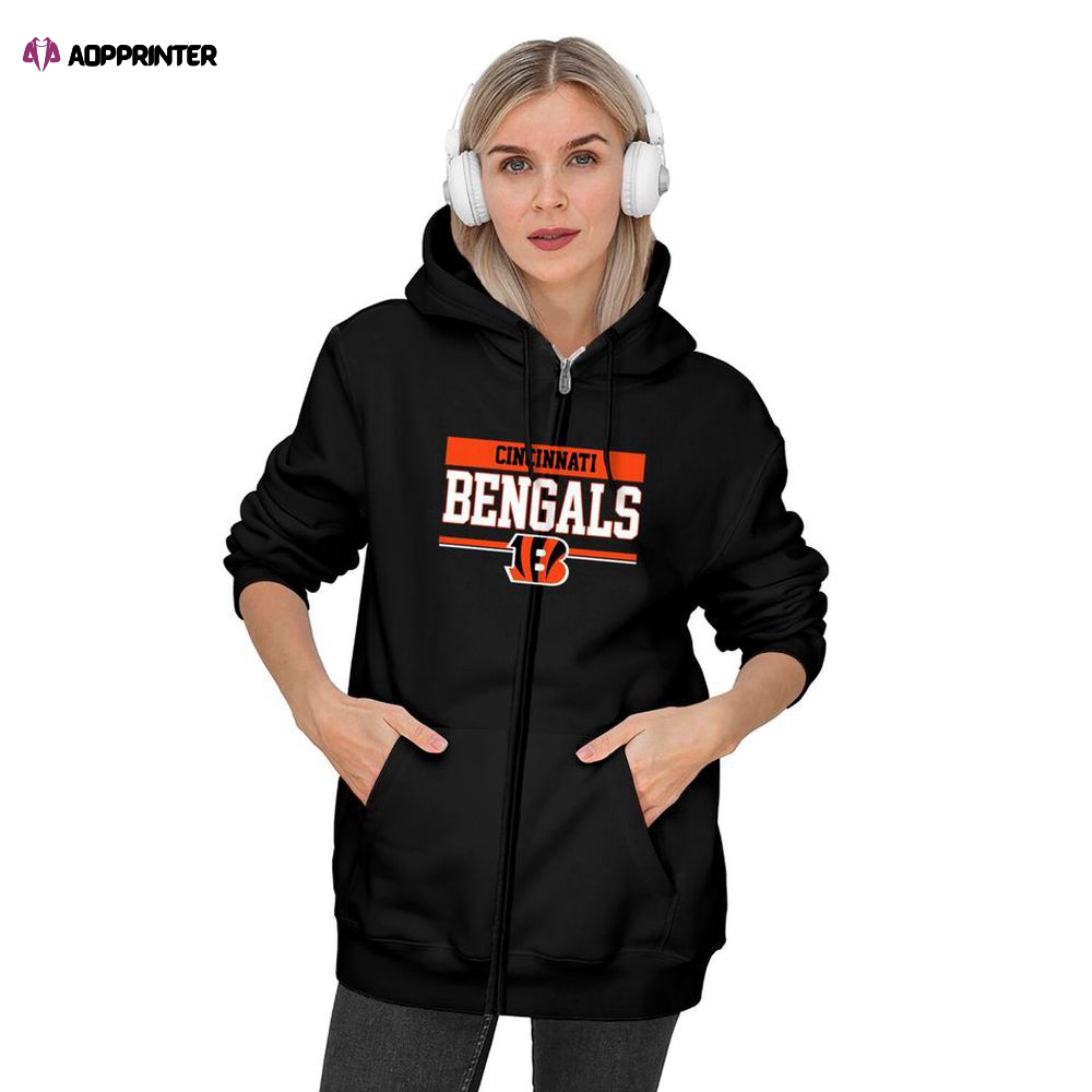 Cincinnati Bengals NFL Football Zip Hoodie, Gift For Men And Women