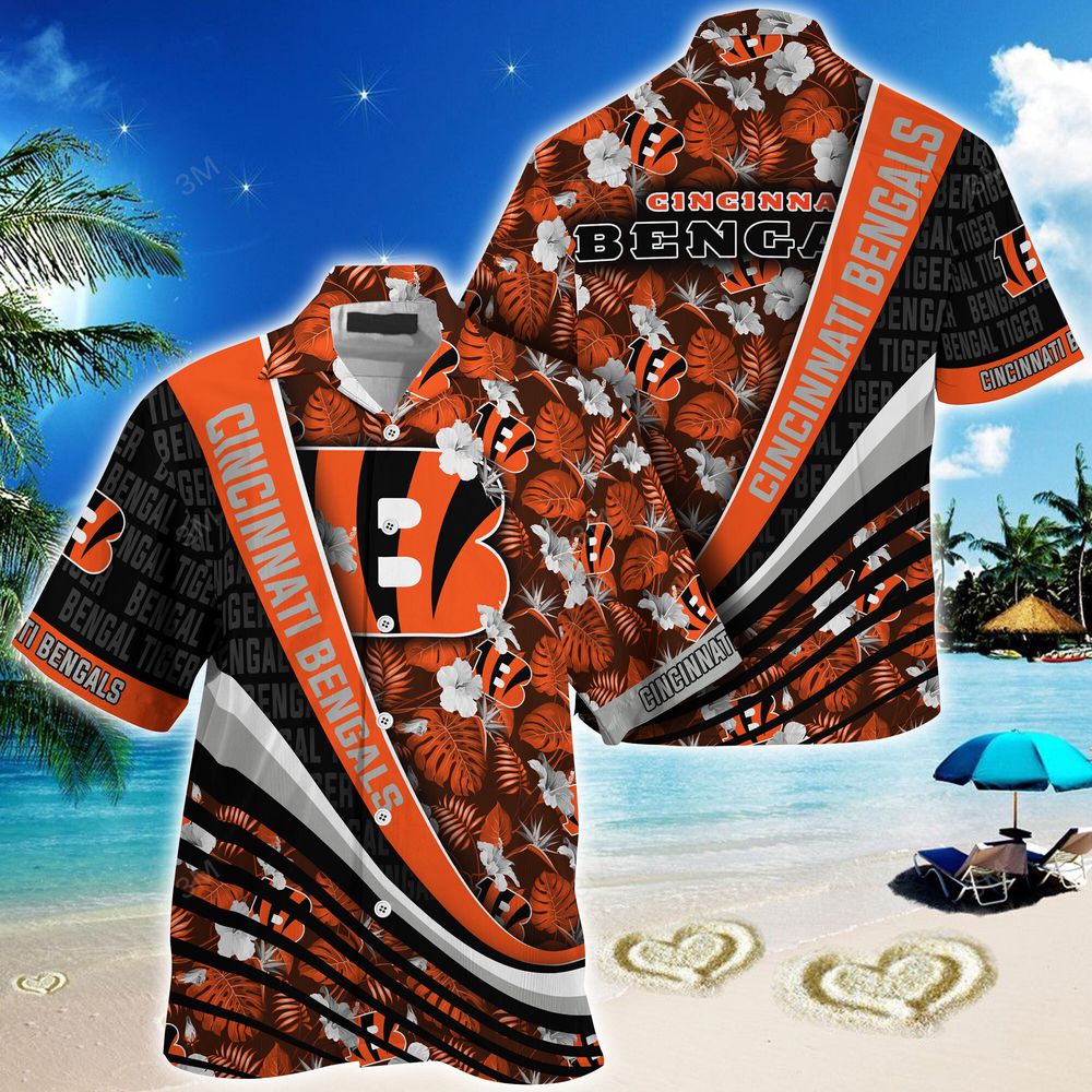 Cincinnati Bengals NFL-Summer Hawaii Shirt With Tropical Flower Pattern For Fans