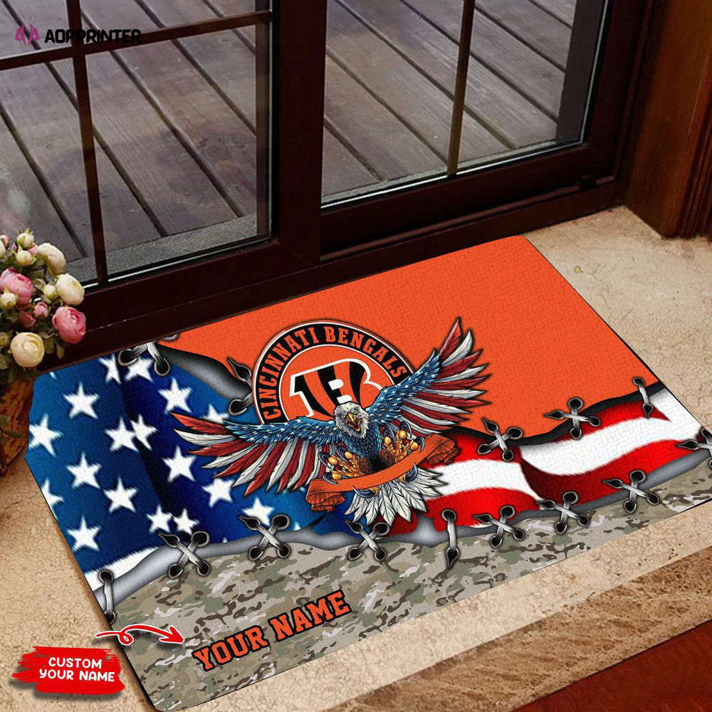 Cincinnati Bengals Personalized Doormat, Best Gift For Home Decor