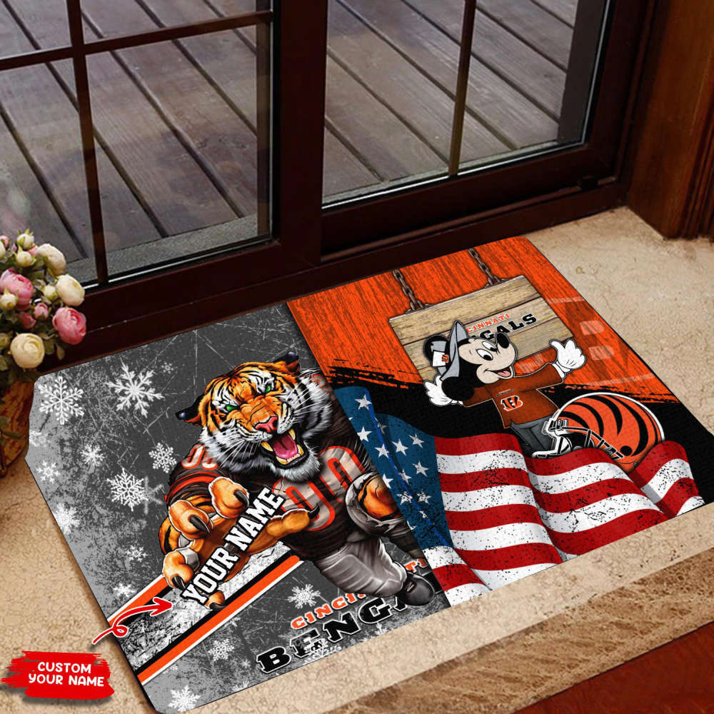 Cincinnati Bengals Personalized Doormat, Best Gift For Home Decor