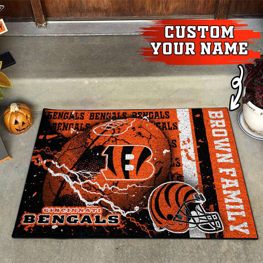 Cincinnati Bengals Personalized Doormat, Gift For Home Decor