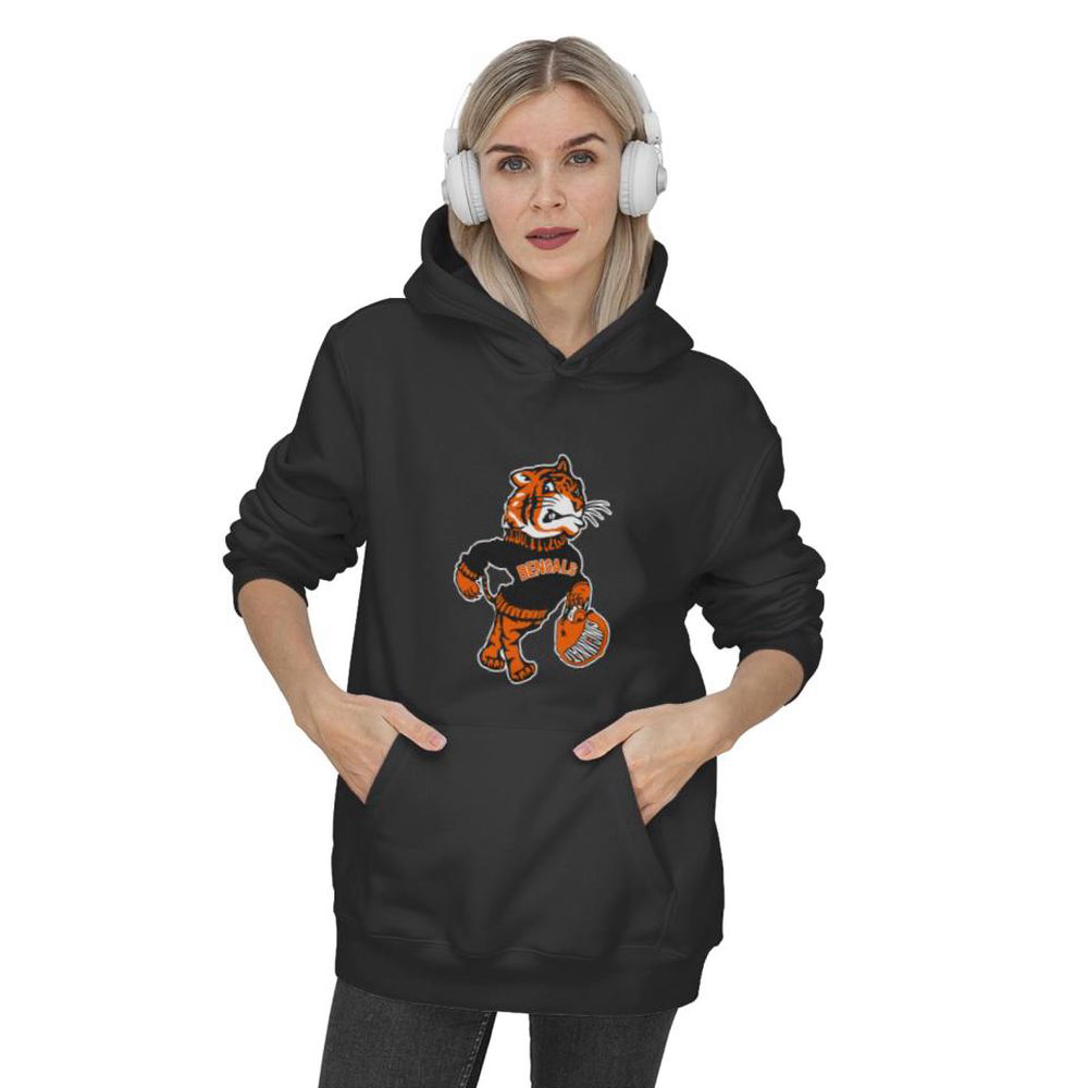 Cincinnati Bengals ))(( Retro Mascot Fan Design – Cincinnati Bengals – Hoodie, Gift For Men And Women