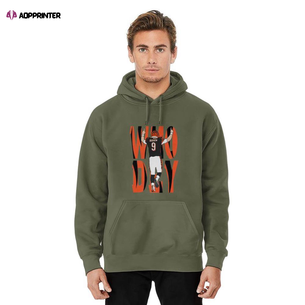 Cincinnati Burrow Who Dey Pullover Hoodie, Gift For Men And Women