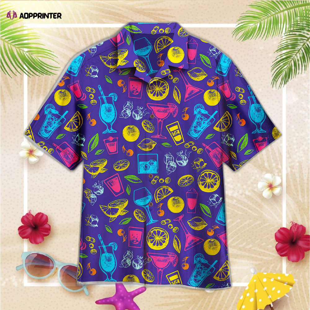 Cocktail Alcohol Drink Hawaiian Shirt For Men Women