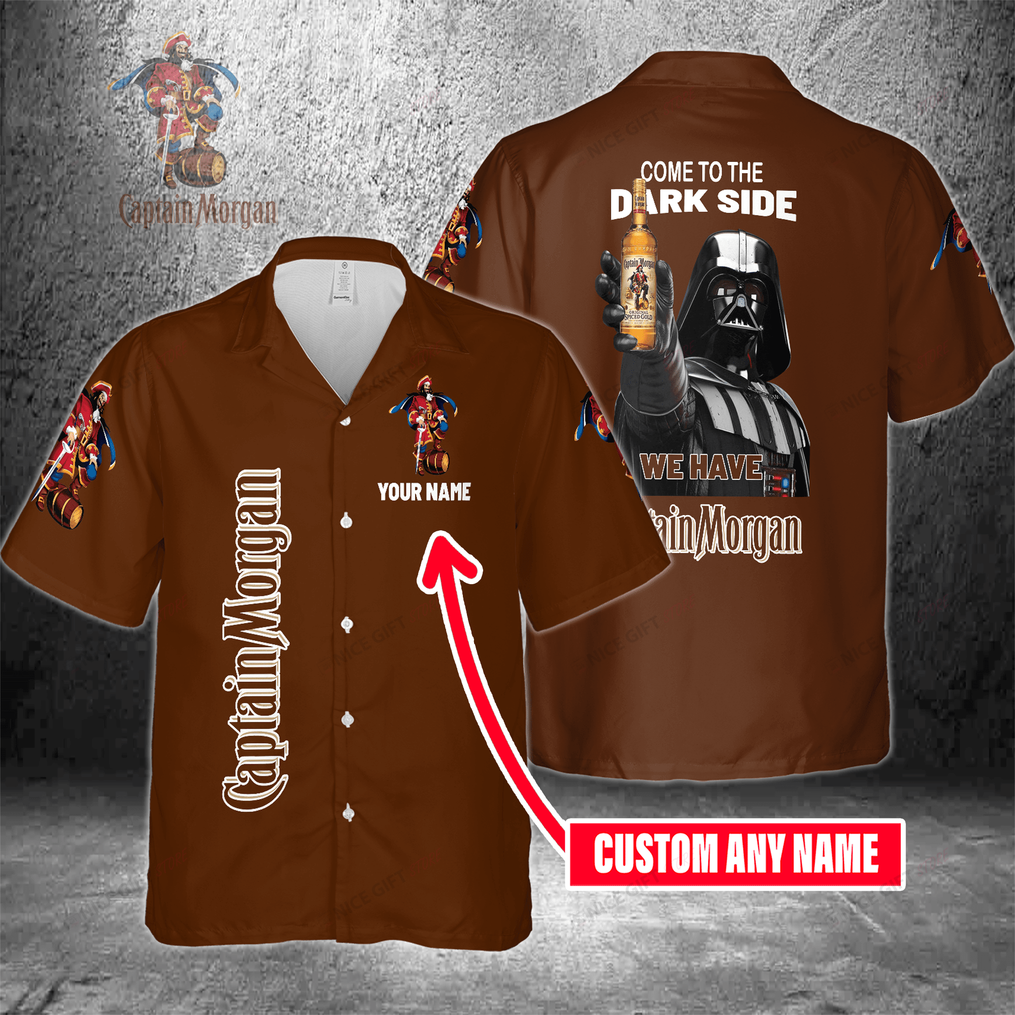 Come To The Dark Side We Have Captain Morgan Custom Name Hawaiian Shirt For Men And Women