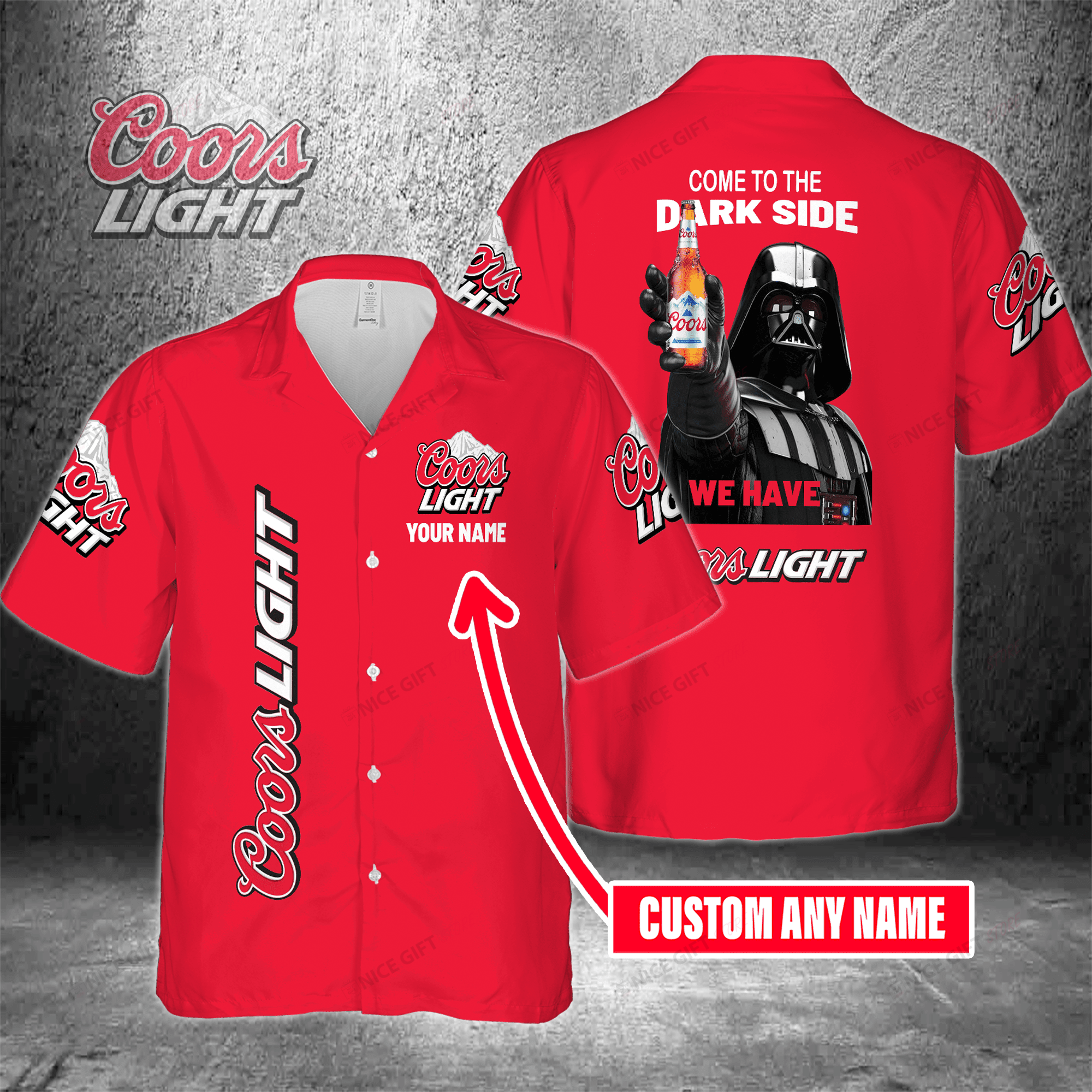 Come To The Dark Side We Have Coors Light Custom Name Hawaiian Shirt For Men And Women