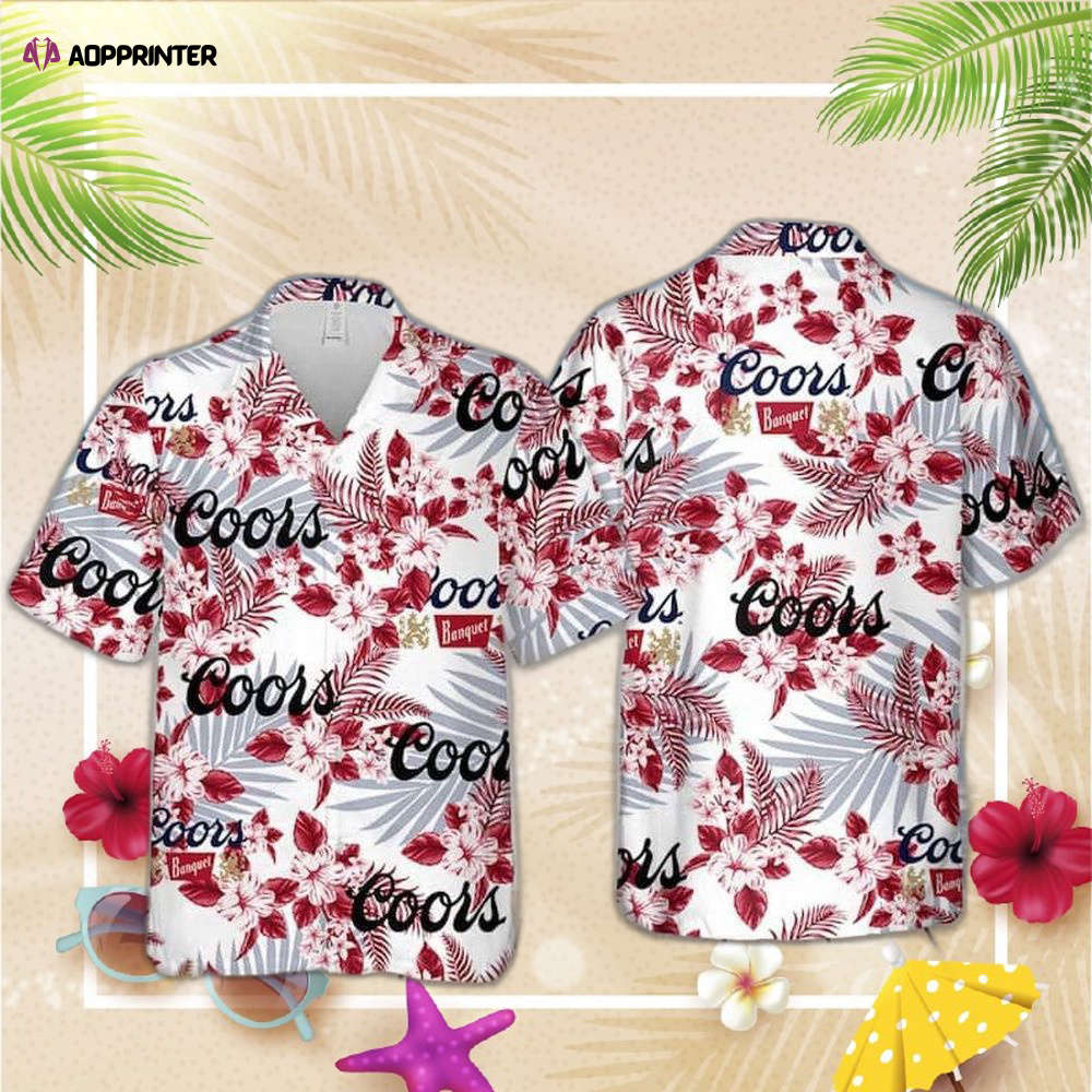 Coors Banquet Beer Tropical Flower Pattern Limited Hawaiian Shirt For Men And Women Beach Gift