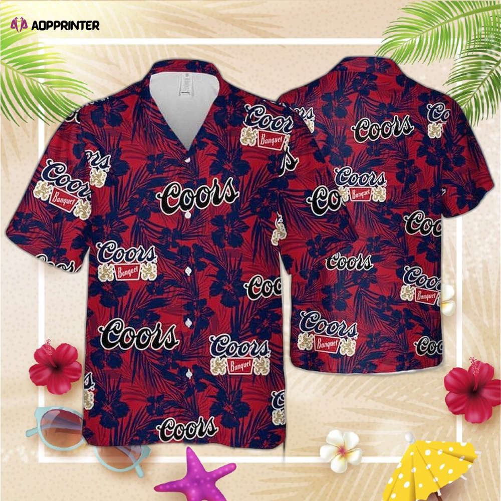 Coors Banquet Beer Tropical Flower Pattern Limited Hawaiian Shirt For Men And Women Beach Gift