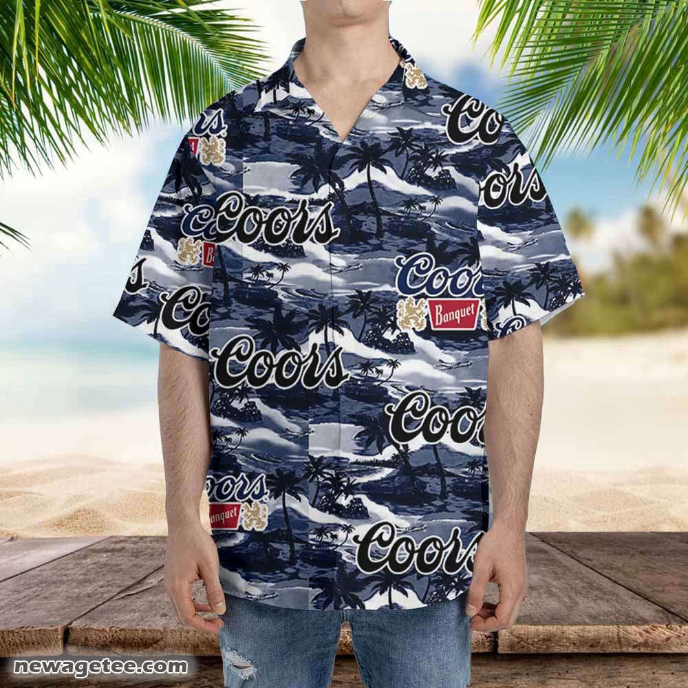 Coors Banquet Hawaiian Sea Island Pattern Hawaiian Shirt For Men Women