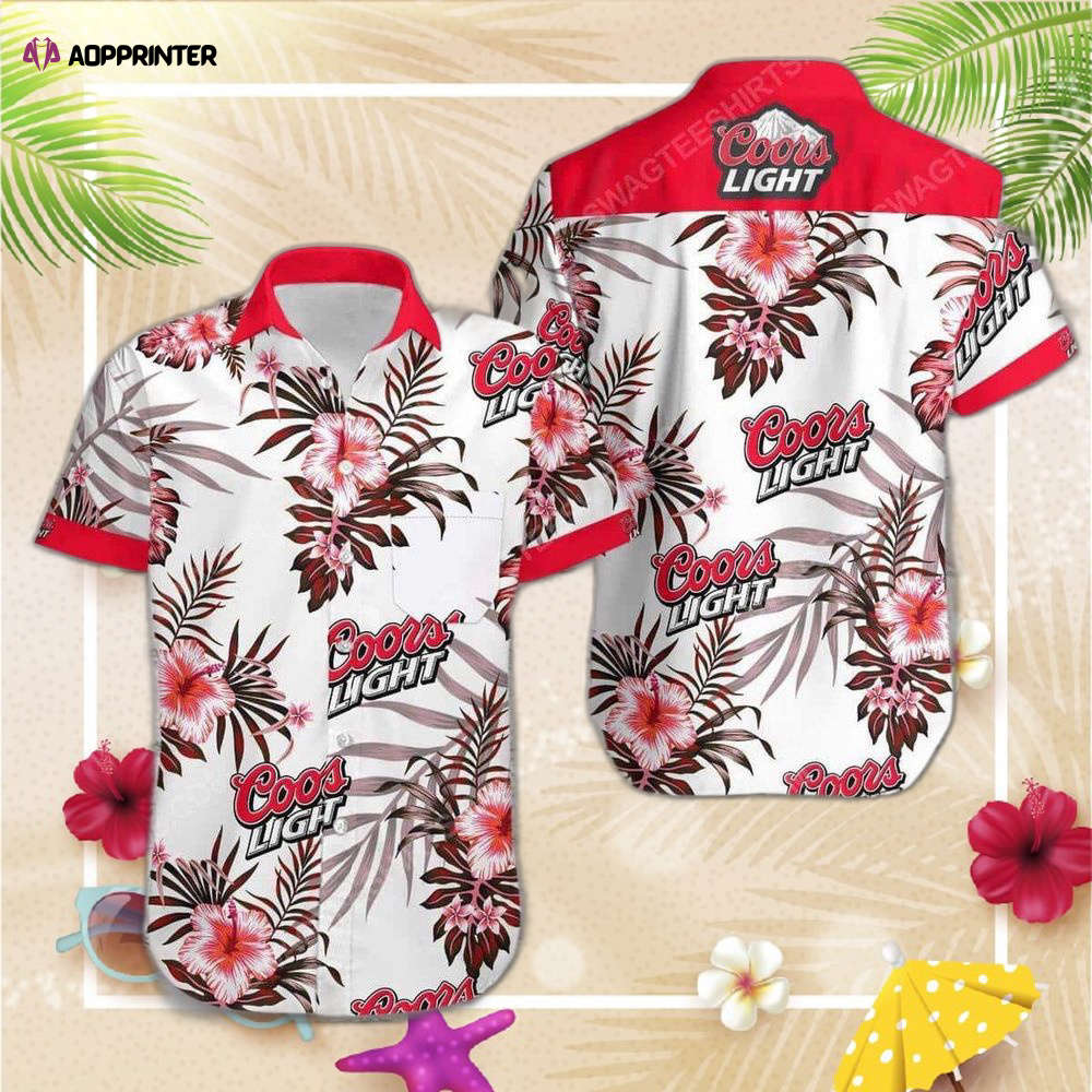 Coors Light Beer Flower Tropical Hawaiian Shirt For Men And Women