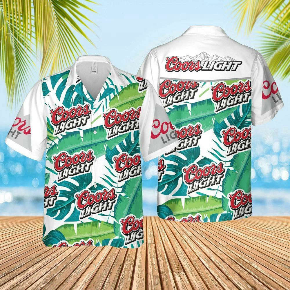 Coors Light Beer Tropical Leaf Hawaiian Shirt For Men Women And Beach Shorts