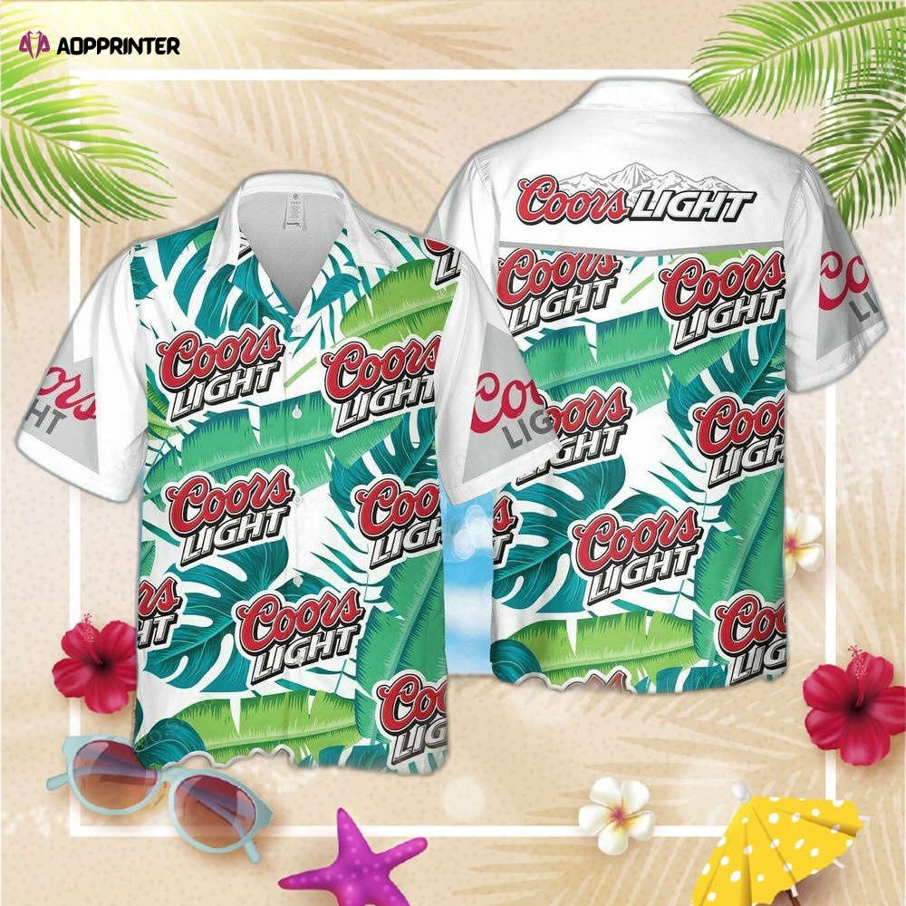 Coors Light Beer Black Floral Hawaiian Shirt For Men Women And Beach Shorts