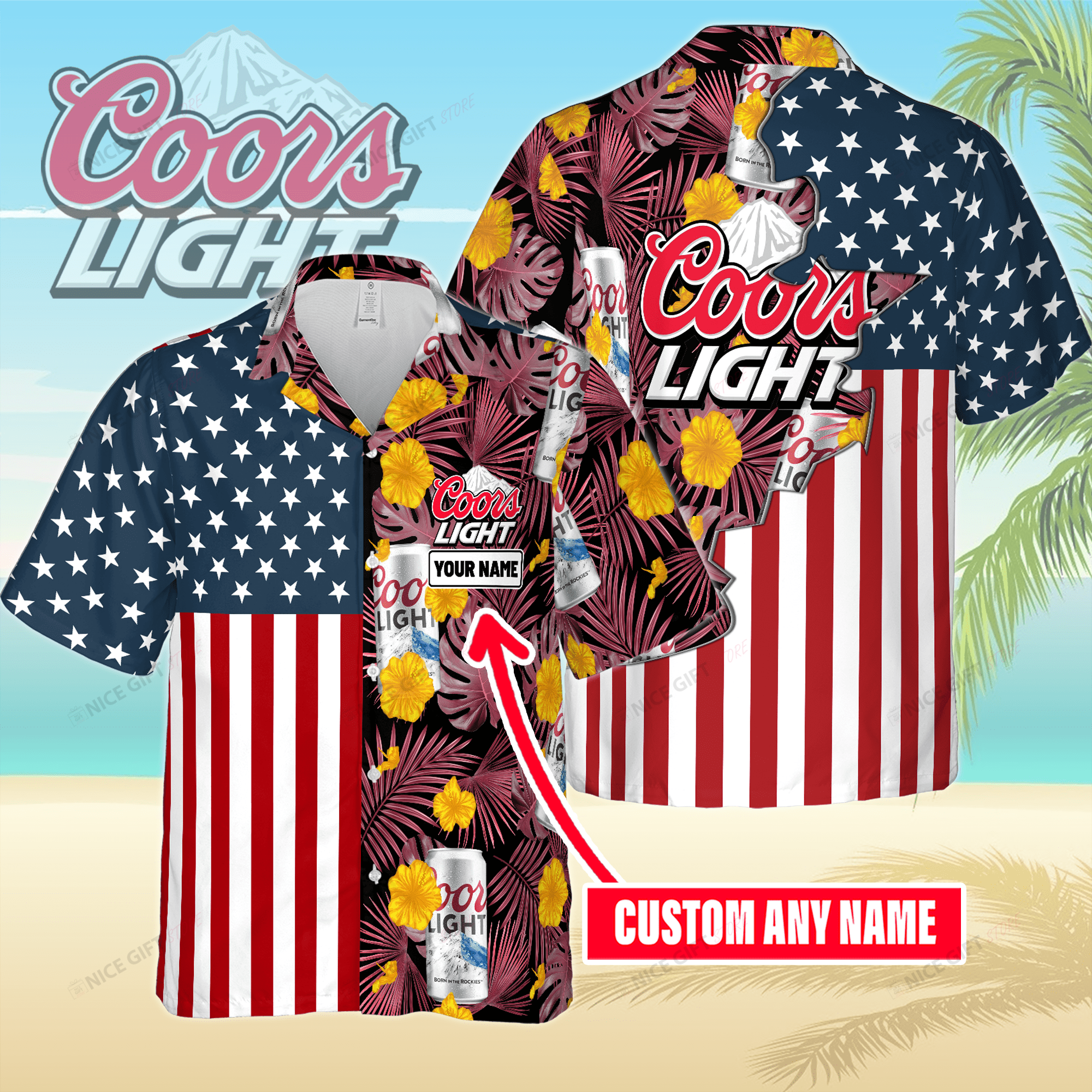 Coors Light Custom Name Hawaiian Shirt For Men And Women