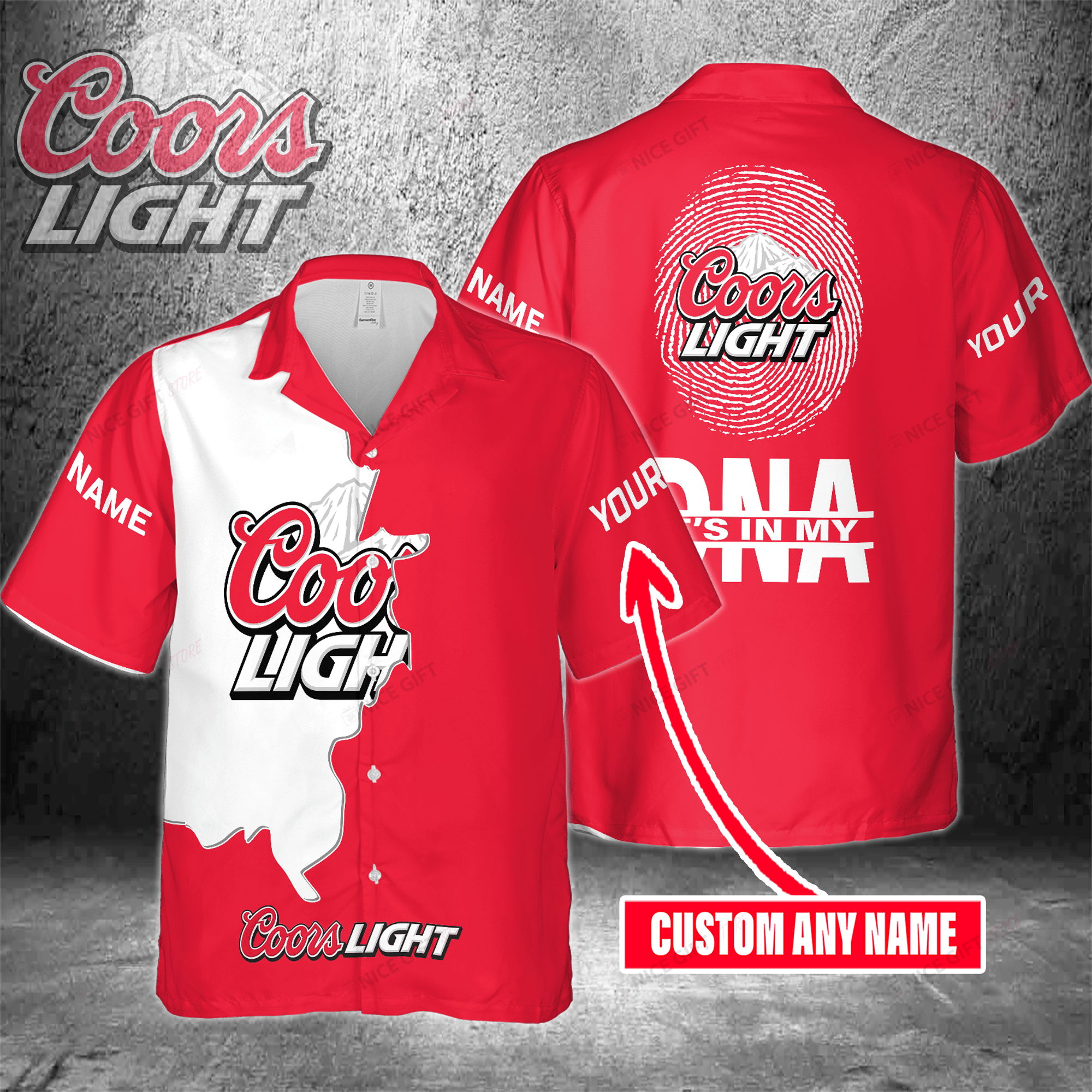 Coors Light Custom Name It’s In My DNA Hawaiian Shirt For Men And Women