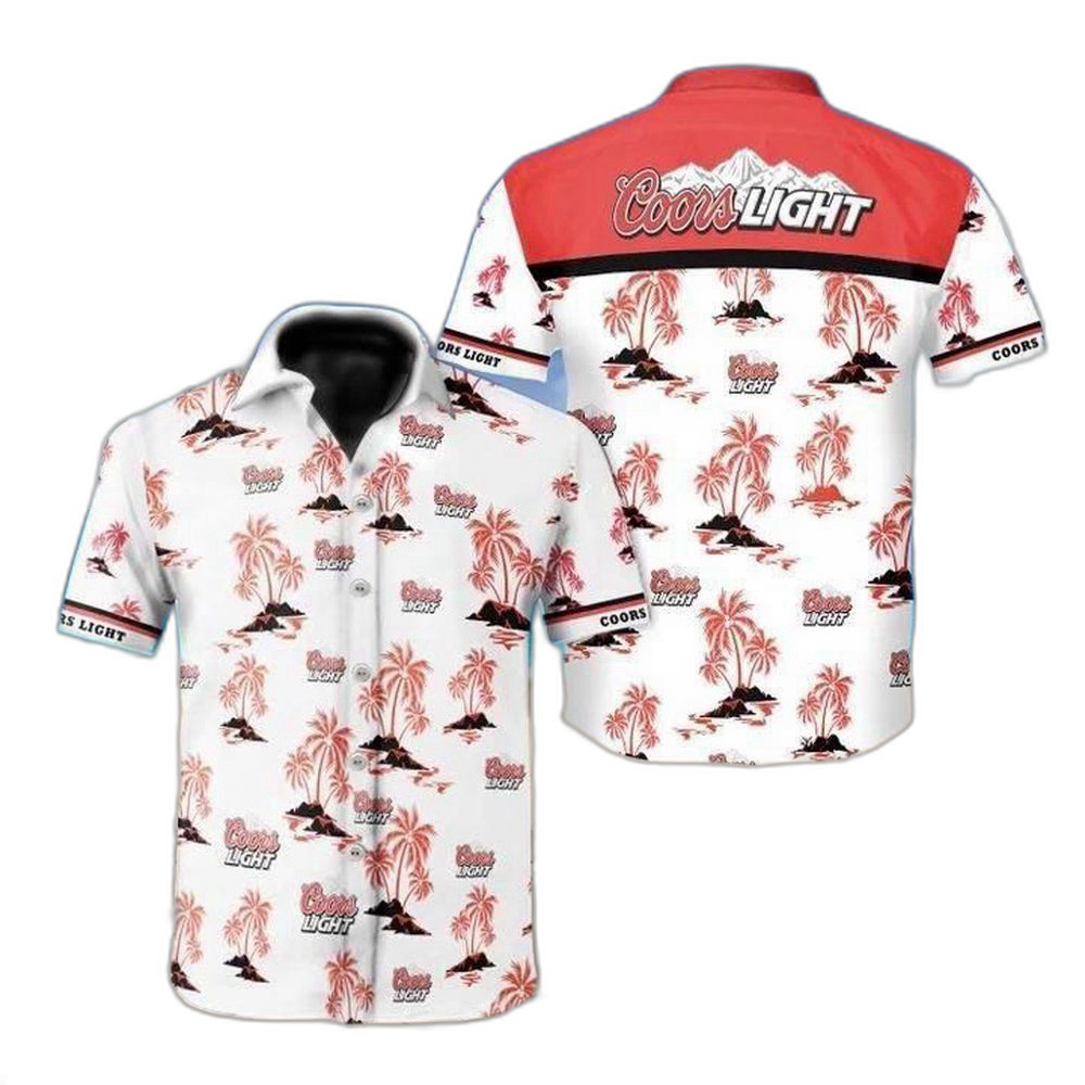 Coors Light Floral Hawaiian Aloha Shirt, Hwaiian For Gift